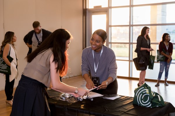 Students at career fair