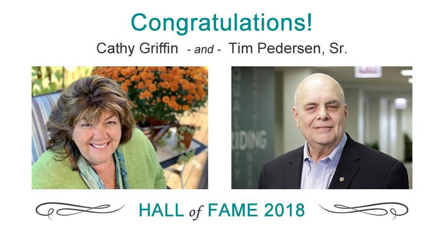 Hall of Fame with Cathy Griffin, and Time Pedersen, Sr. headshots