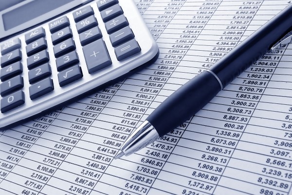 Calculator and accounting sheet