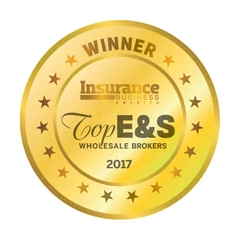 Gold, Top E&S Wholesale broker award seal