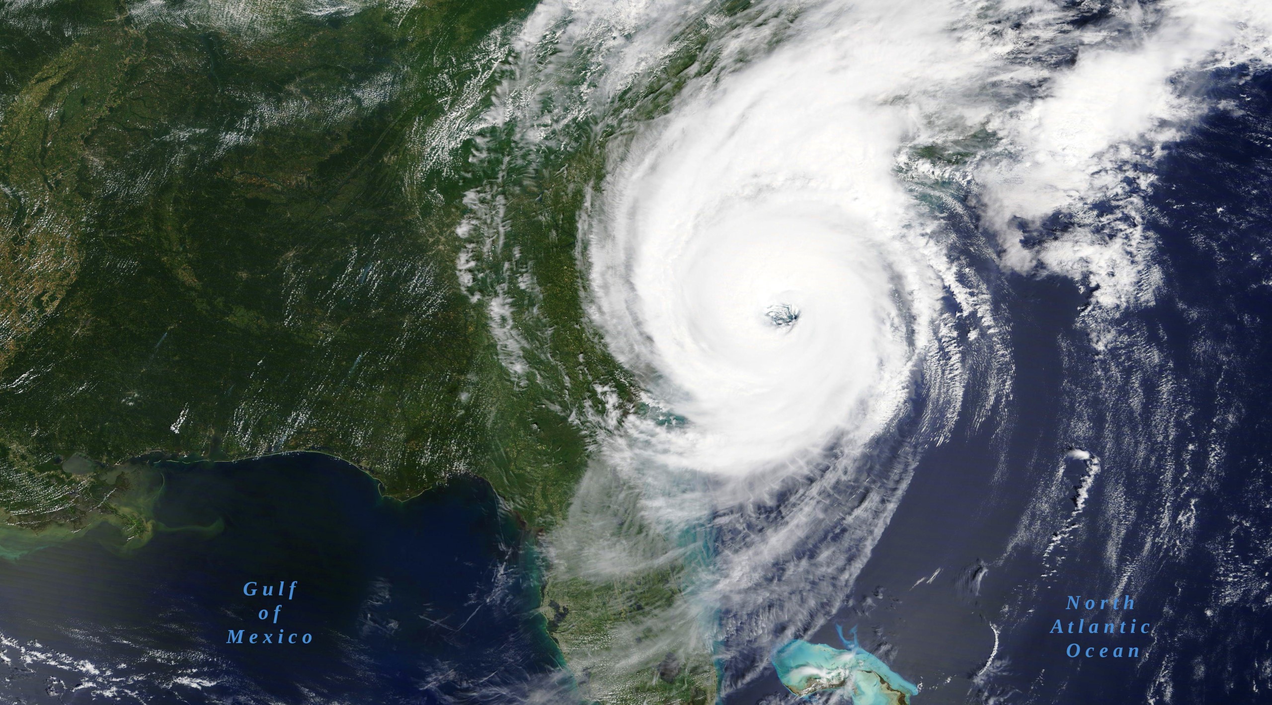 Satellite photo of a hurricane