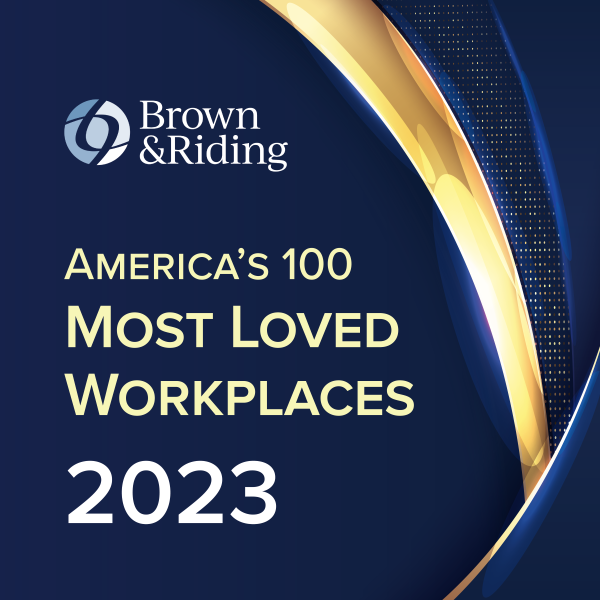 Most loved workplaces award with gold swish
